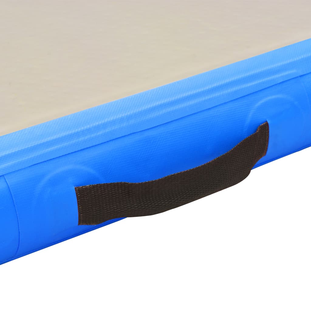 Inflatable Gymnastics Mat with Pump 300x100x10 cm PVC Blue