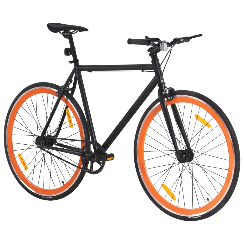 Fixed Gear Bike Black and Orange 700c 51 cm