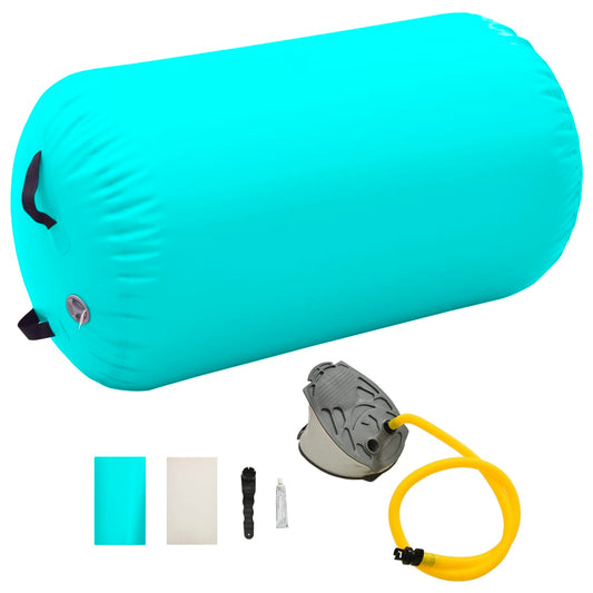 Inflatable Gymnastic Roll with Pump 100x60 cm PVC Green