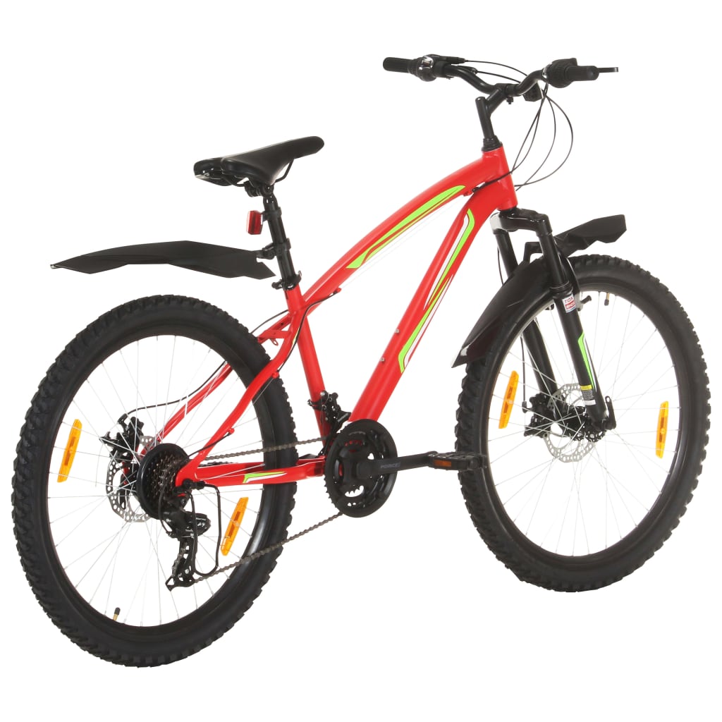 Mountain Bike 21 Speed 26 inch Wheel 36 cm Red