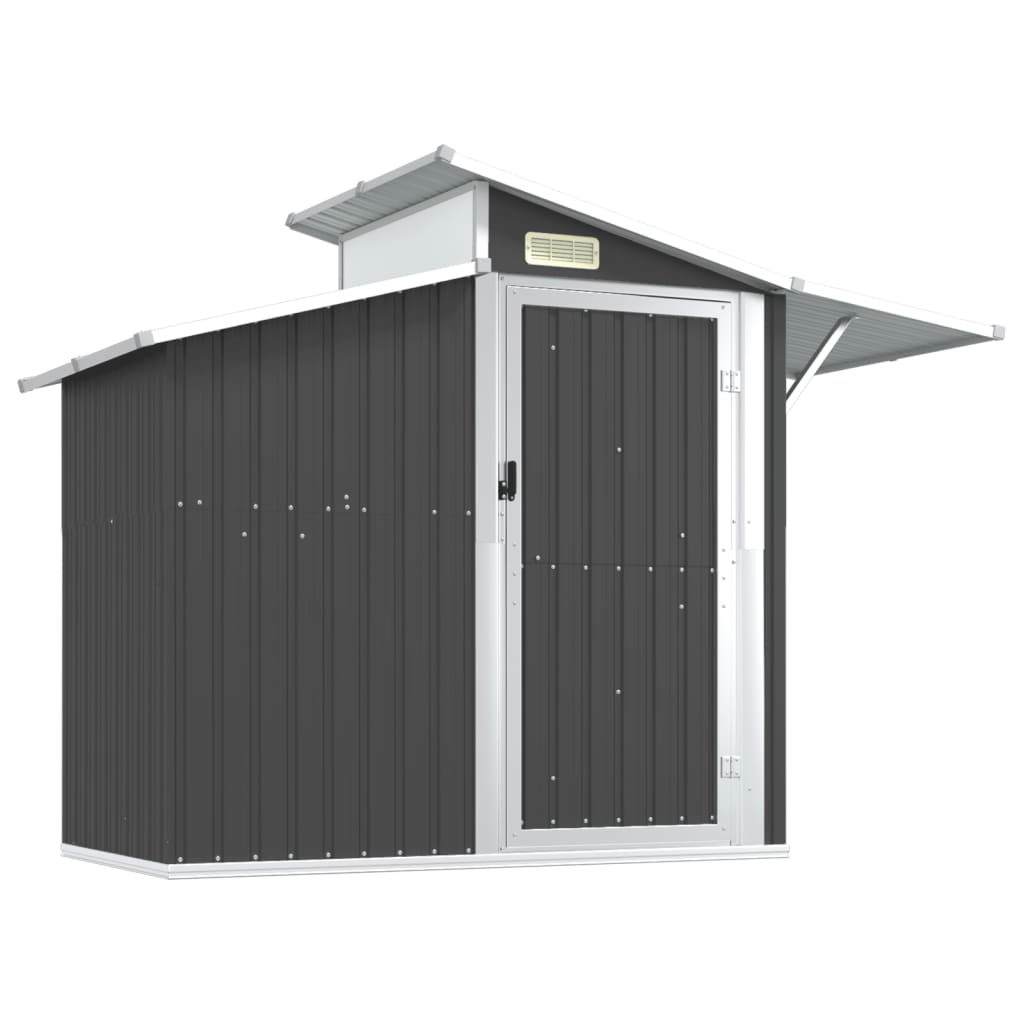 Garden Shed Anthracite 270x130x208.5 cm Galvanised Steel